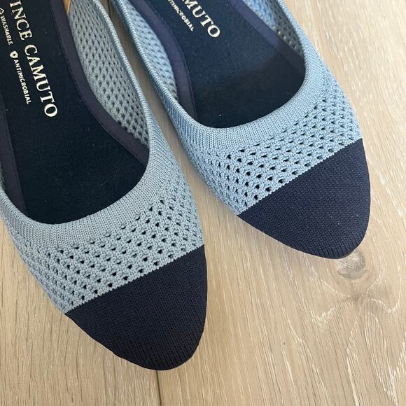 Vince Camuto 'Femils' Women's 6 Knit Washable Ballet Flat Blue Slip On Shoe - Picture 7 of 9